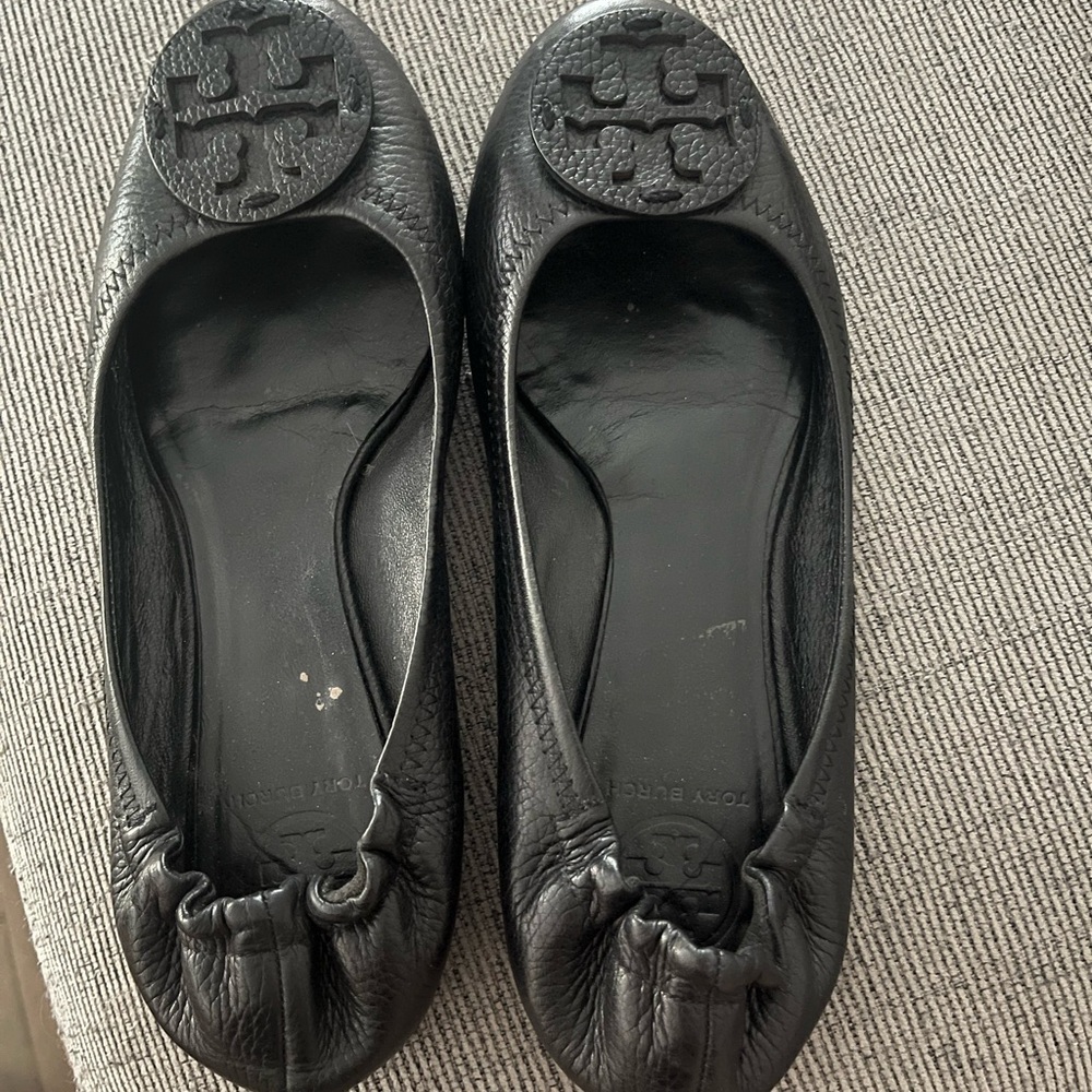 Tory Burch Black Leather Loafers
